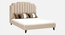 Eliana Upholstered Non Storage Bed (Queen Bed Size, Beige, Honey Oak Finish) by Urban Ladder - - 