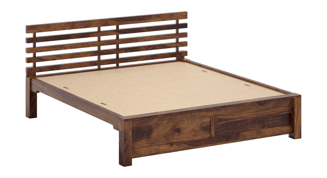 Penta Plank Non Storage Bed (King Bed Size, PROVINCIAL TEAK Finish) by Urban Ladder - - 