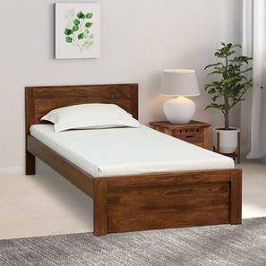 All Beds In Kochi Design Monaco Solid Wood Single Size Non Storage Bed in Provincial Teak Finish