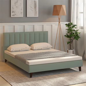 globally indian Dallas Engineered Wood Queen Size Non Storage Bed in Provincial Teak Finish-picture-48