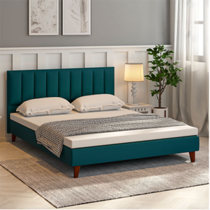 globally indian Dallas Engineered Wood Queen Size Non Storage Bed in Provincial Teak Finish-picture-7