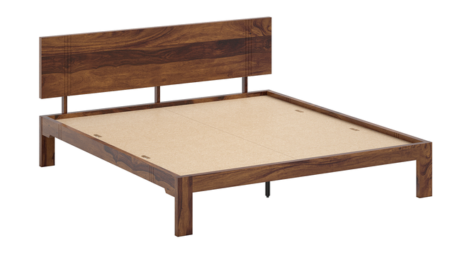 Triplet Solid Wood Non Storage Bed (King Bed Size, PROVINCIAL TEAK Finish) by Urban Ladder - - 