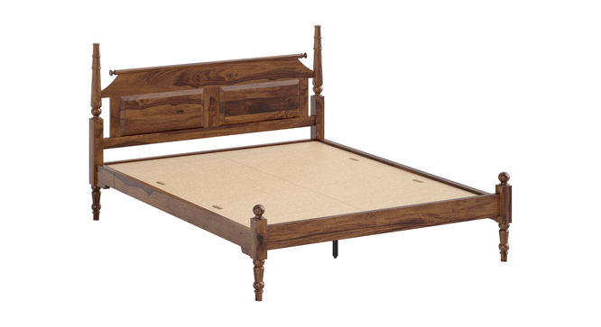 Sovereign Solid Wood Non Storage Bed (King Bed Size, PROVINCIAL TEAK Finish) by Urban Ladder - - 