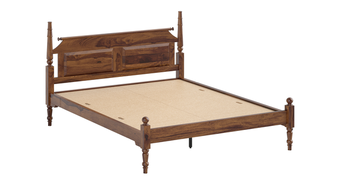 Sovereign Solid Wood Non Storage Bed (Queen Bed Size, PROVINCIAL TEAK Finish) by Urban Ladder - - 