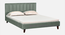 Dallas Slummber Upholstered Non Storage Bed (Grey, Queen Bed Size, PROVINCIAL TEAK Finish) by Urban Ladder - - 