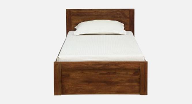 Monaco Single Size Non Storage Bed In Provincial Teak Finish (Single Bed Size, PROVINCIAL TEAK Finish) by Urban Ladder - - 