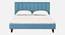 Dallas Slummber Upholstered Non Storage Bed (Queen Bed Size, Turquoise, PROVINCIAL TEAK Finish) by Urban Ladder - - 