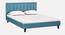 Dallas Slummber Upholstered Non Storage Bed (Queen Bed Size, Turquoise, PROVINCIAL TEAK Finish) by Urban Ladder - - 