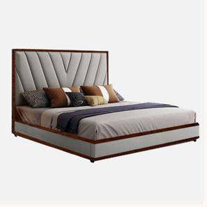 globally indian Vincent Engineered Wood Queen Size Non Storage Bed in Provincial Teak Fi...-picture-17