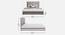 Vincent Queen Size Upholstered Non Storage Bed (Grey, Queen Bed Size, PROVINCIAL TEAK Finish) by Urban Ladder - - 