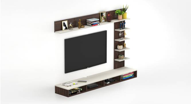 Primax Plus Wall Mounted Entertainment TV  Unit (50 Inch Size, Wenge & Frosty Finish) by Urban Ladder - Front View Design 1 - 842644