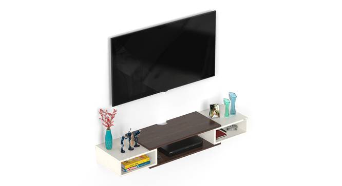 Toska Wall Mounted Entertainment  TV Unit (42 Inch Size, Wenge & Frosty Finish) by Urban Ladder - Front View Design 1 - 842704