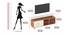 Skiddo Floor standing Entertainment TV Unit (55 Inch Size, Walnut & White Finish) by Urban Ladder - Design 1 Dimension - 842758