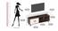 Skiddo Floor standing Entertainment TV Unit (Wenge & White Finish, 55 Inch Size) by Urban Ladder - Design 1 Dimension - 842759