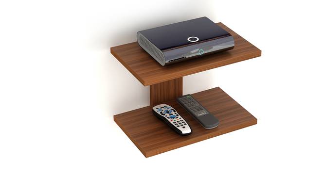 Stellar Wall Mounted Entertainment TV Unit (Walnut Finish, 32 Inch Size) by Urban Ladder - Front View Design 1 - 842765