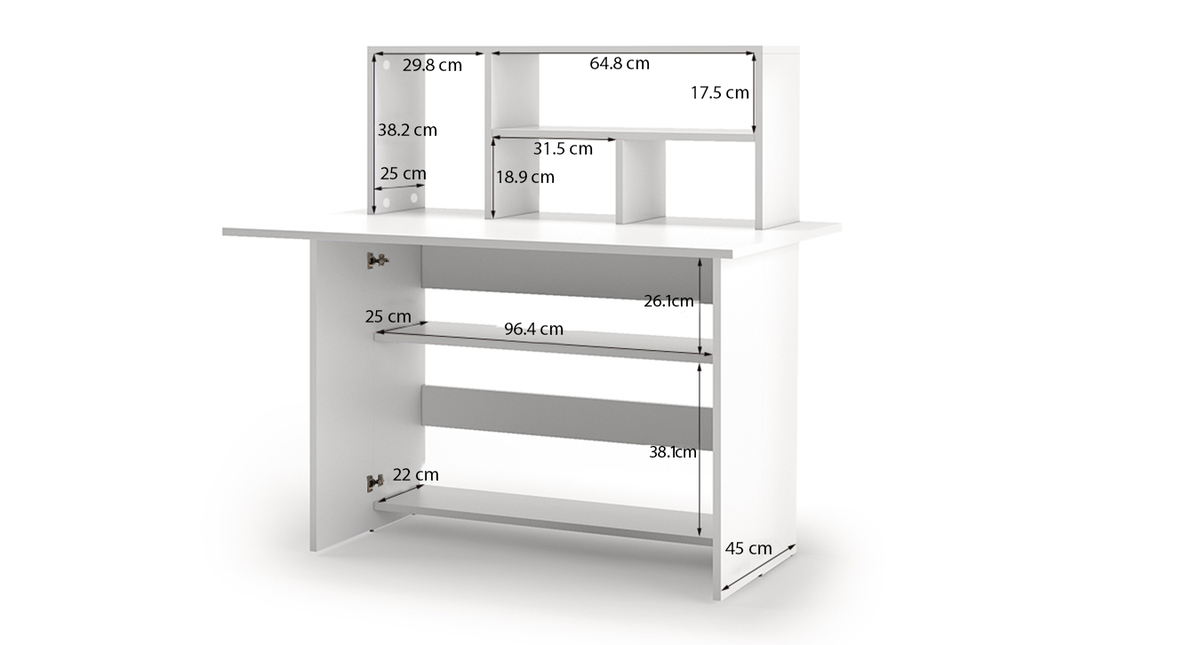 Anton study table white dim2