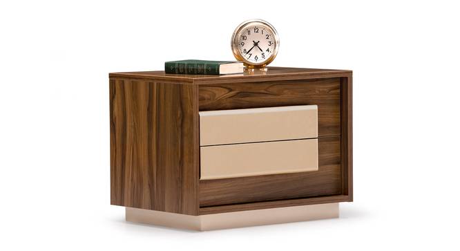 Cecilia Bedside Table (Dark Walnut Finish) by Urban Ladder - Front View Design 1 - 842989