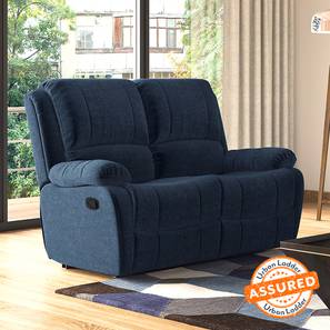 Recliners In Kochi Design Lebowski Fabric Two Seater Manual Recliner in Cobalt Fabric Colour