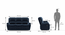 Lebowski Recliner (Three Seater, Cobalt Fabric) by Urban Ladder - Dimension Design 1 - 