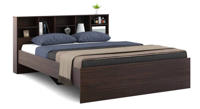 Nexon King Bed In Choco Walnut Color (Queen Bed Size, Choco Walnut Finish) by Urban Ladder - Front View Design 1 - 844075