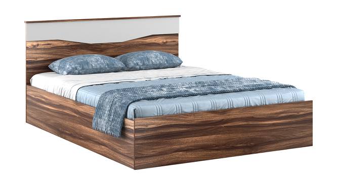 Stella King Bed With Box Storage (Queen Bed Size, Box Storage Type, Asian Walnut Finish) by Urban Ladder - Front View Design 1 - 844078