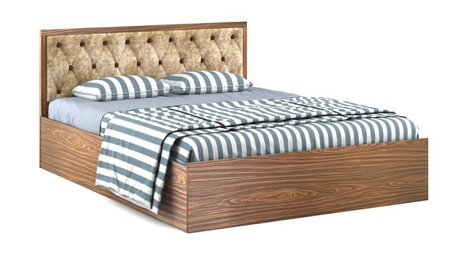 Orion Queen Bed With Box Storage (Queen Bed Size, Box Storage Type, Mexican Walnut Finish) by Urban Ladder - Front View Design 1 - 844081