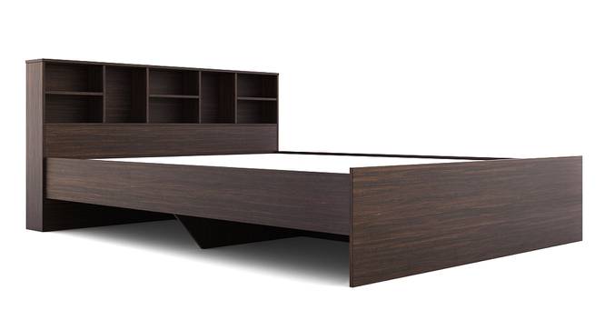 Nexon King Bed In Choco Walnut Color (Queen Bed Size, Choco Walnut Finish) by Urban Ladder - Design 1 Side View - 844084
