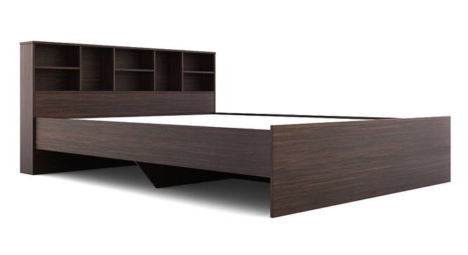 Nexon King Bed In Choco Walnut Color (King Bed Size, Choco Walnut Finish) by Urban Ladder - Design 1 Side View - 844086
