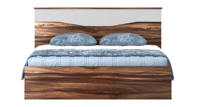 Stella King Bed With Box Storage (Queen Bed Size, Box Storage Type, Asian Walnut Finish) by Urban Ladder - Design 1 Side View - 844087