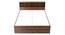 Nexon King Bed In Choco Walnut Color (Queen Bed Size, Natural Teak Finish) by Urban Ladder - Rear View Design 1 - 844102