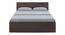 Kane King Bed In Choco walnut (King Bed Size, Choco Walnut Finish) by Urban Ladder - Design 1 Side View - 844124