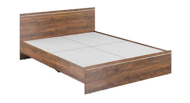 Amber King Bed In Natural Teak Finish (King Bed Size, Natural Teak Finish) by Urban Ladder - Design 1 Side View - 844126