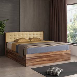 Bedroom Deals Of The Week Design Alvin Engineered Wood King Size Box Storage Bed in Asian Walnut Finish
