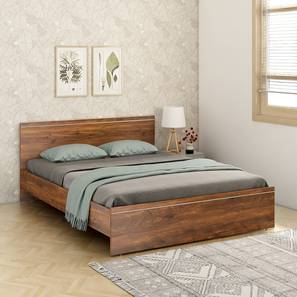 a globia creations Amber Engineered Wood Queen Size Non Storage Bed in Natural Teak Finish-picture-15