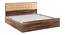 Alvin Queen Bed With Box Storage In Asian Walnut Color (King Bed Size, Box Storage Type, Asian Walnut Finish) by Urban Ladder - Front View Design 1 - 844168