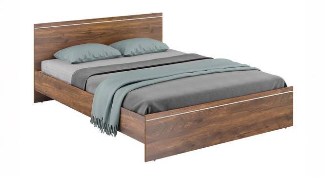 Amber King Bed In Natural Teak Finish (King Bed Size, Natural Teak Finish) by Urban Ladder - Front View Design 1 - 844172