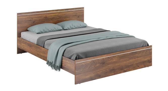 Amber King Bed In Natural Teak Finish (Queen Bed Size, Natural Teak Finish) by Urban Ladder - Design 1 Side View - 844176
