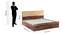 Alvin Queen Bed With Box Storage In Asian Walnut Color (King Bed Size, Box Storage Type, Asian Walnut Finish) by Urban Ladder - Design 1 Dimension - 844197