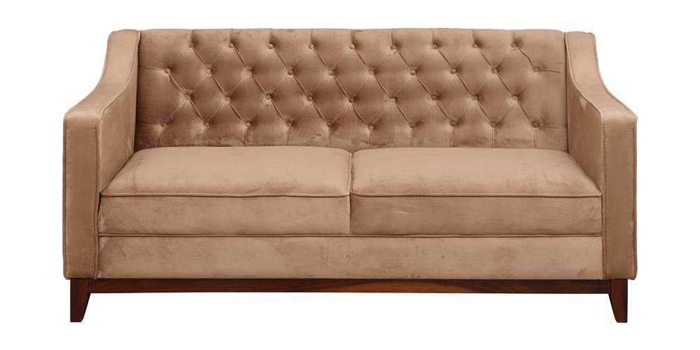 Tesoro Fabric Sofa (Brown) (Brown, 1-seater Custom Set - Sofas, None Standard Set - Sofas, Fabric Sofa Material, Regular Sofa Size, Regular Sofa Type) by Urban Ladder - - 