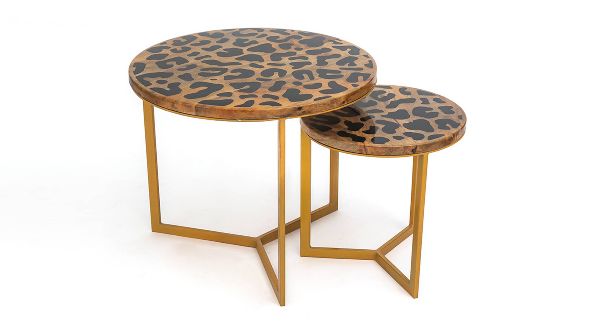 Epoxy Set of Two Panther End Table Urban Ladder