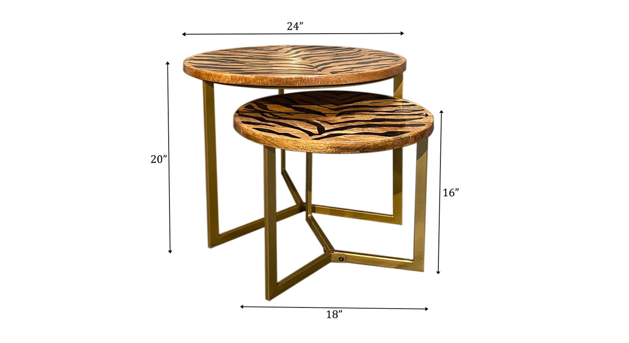 Tiger Solid Wood Side Table in Natural Wood Finish Urban Ladder