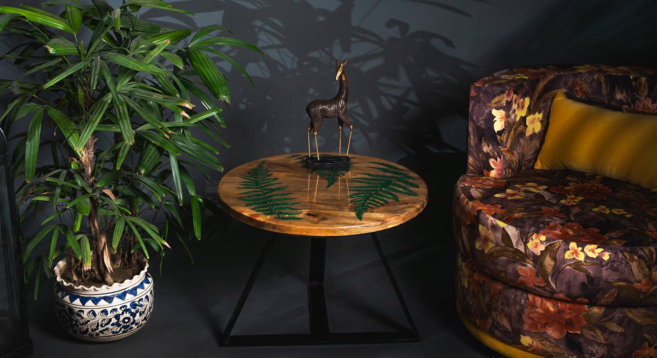 Epoxy Fern Side Table Urban Ladder