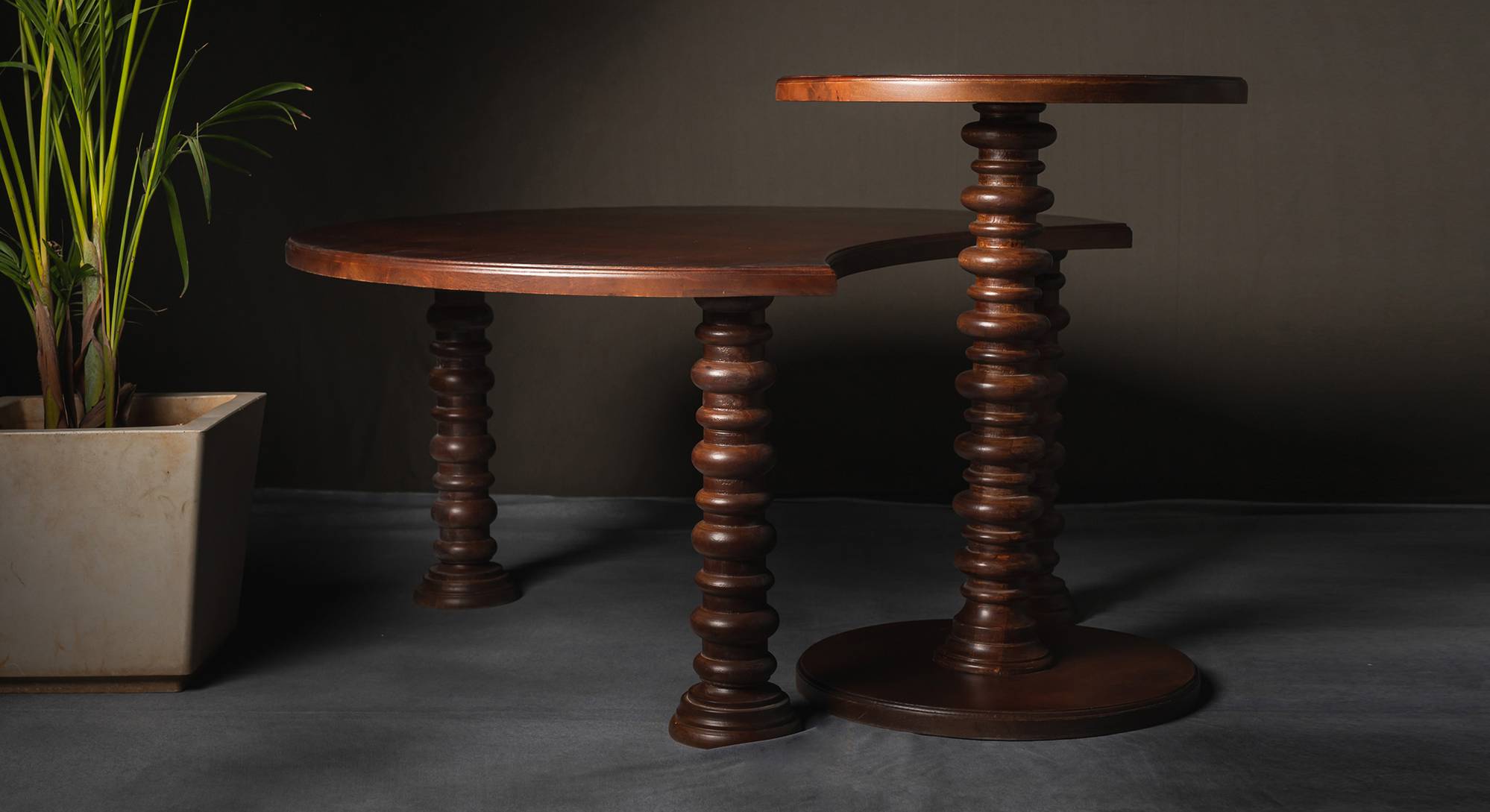 Wooden Dakota Combo Coffee and Side Table Urban Ladder