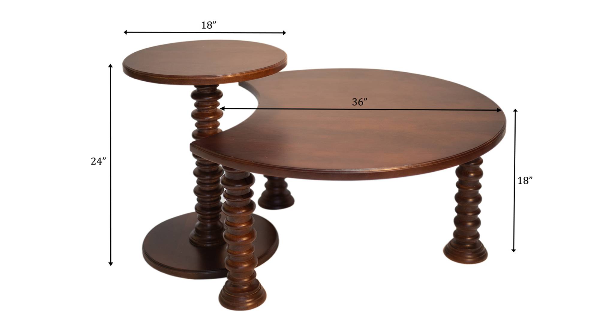 Wooden Dakota Combo Coffee and Side Table Urban Ladder