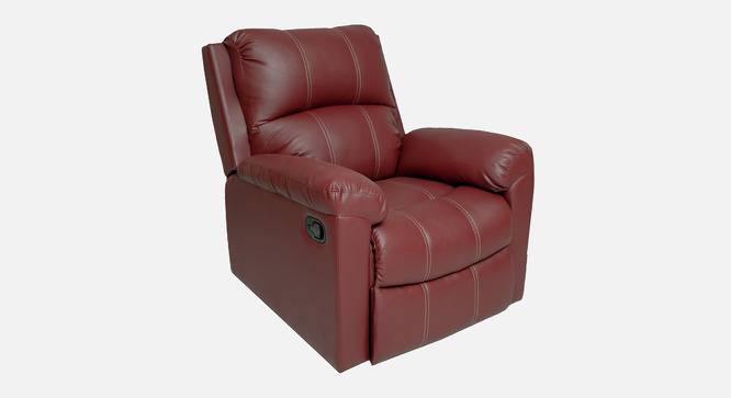 Spino Single Seater Recliner (Wine Red, One Seater) by Urban Ladder - Front View Design 1 - 844371