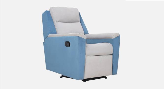 Bello Three Seater Recliner (One Seater, Grey With Teal) by Urban Ladder - Front View Design 1 - 844372