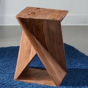 woodenmood Daye Solid Wood Side Table in Rustic Teak Finish-picture-14