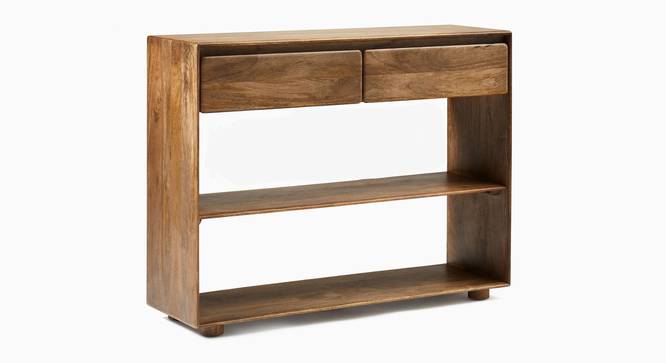 Perla Solid Wood Console Table (Natural Finish) by Urban Ladder - Design 1 Side View - 844429
