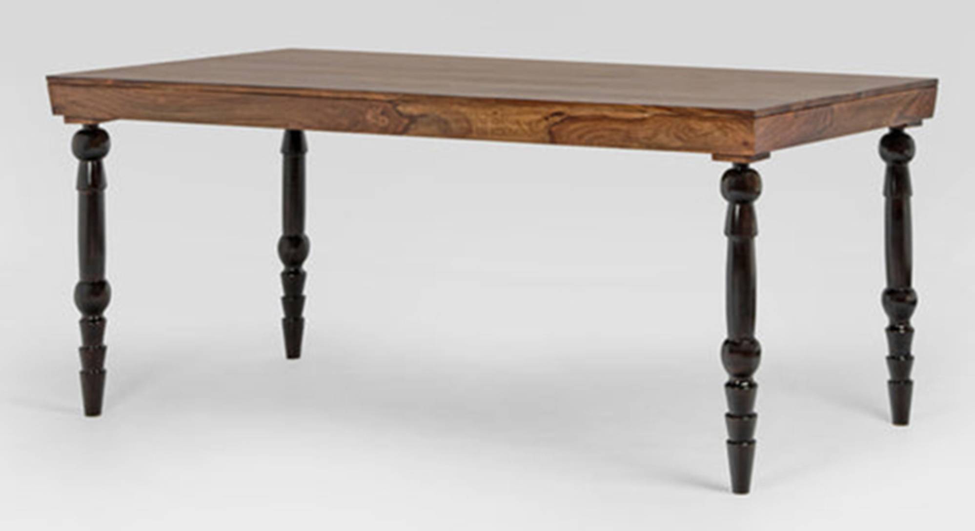 Eilis Solid Wood 6 Seater Dining Table in Rustic Teak Finish - Urban Ladder
