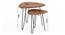Minto Solid Wood Nested Tables - Set of 2 (Honey Oak And Black Finish) by Urban Ladder - Design 1 Dimension - 844473
